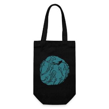 Cercle de la Silhouette des Profondeurs de l’Océan - Sac à bouteille - noir - Devant