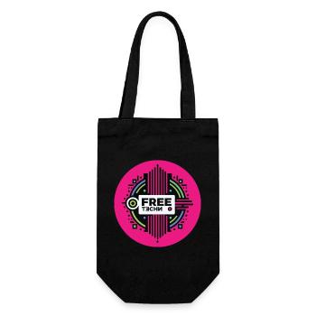 FREE TECHNO #2 - let's talk - Gift Bag for Bottles - black - Front