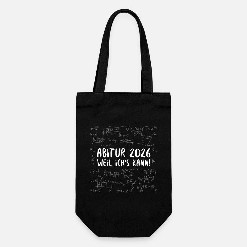 ABITUR 2026 - BECAUSE I CAN DO IT - Gift Bag for Bottles - black