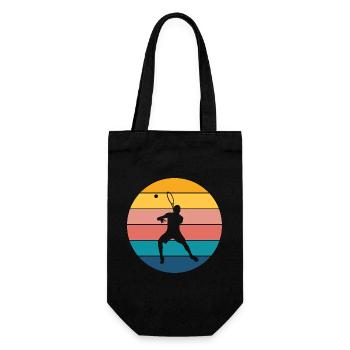 Tennis - Geschenkbeutel für Flaschen - Schwarz - Vorne