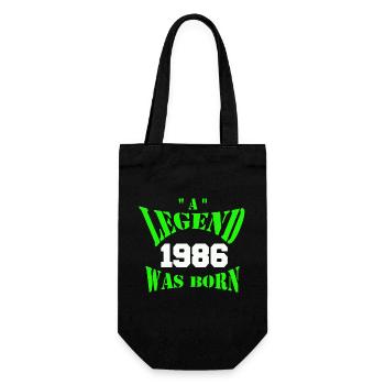 A Legend Was Born 1986 - Geschenkbeutel für Flaschen - Schwarz - Vorne