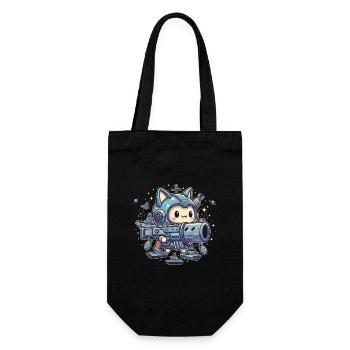 Weltraum Cutie Warrior - Geschenkbeutel für Flaschen - Schwarz - Vorne
