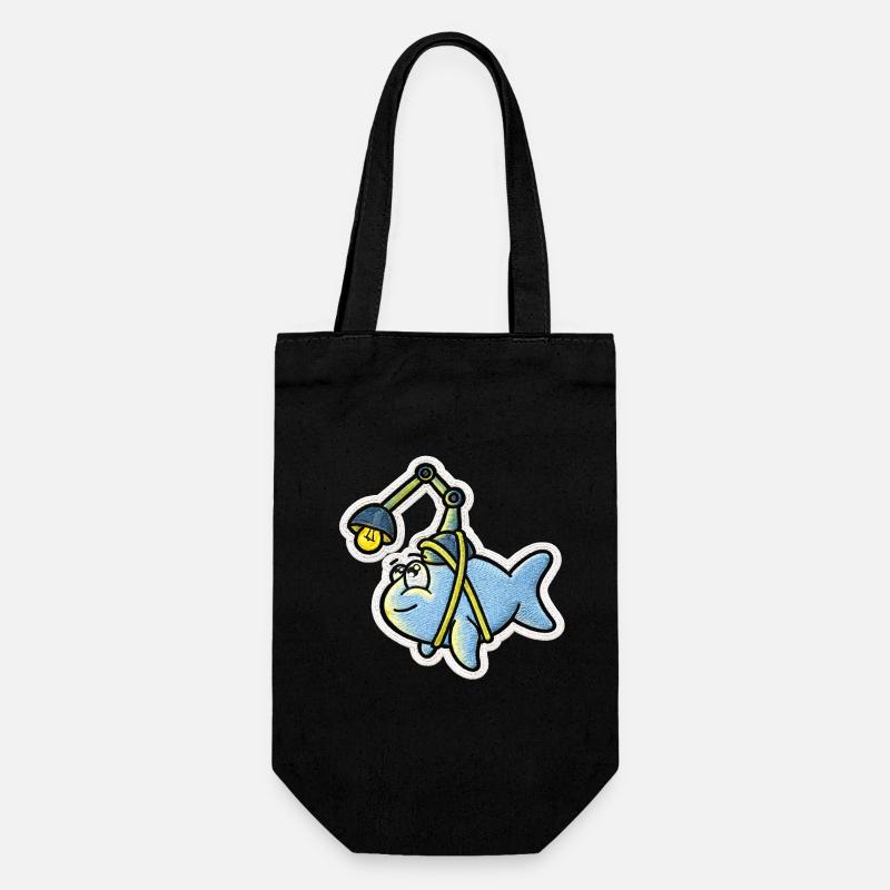 Poisson-lanterne - Sac à bouteille - noir
