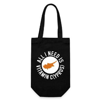 Cyprus All I Need Is Vitamin Cyprus Cyprus Flag - Gift Bag for Bottles - black - Front