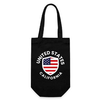 California USA Shield Design - Gift Bag for Bottles - black - Front