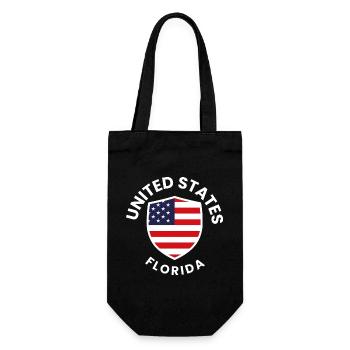 Patriotic US Shield Flag - Gift Bag for Bottles - black - Front