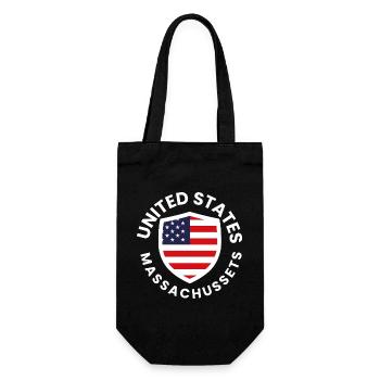 Bouclier américain avec motif de drapeau - Sac à bouteille - noir - Devant
