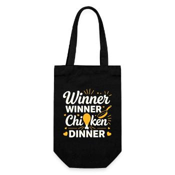 Winner Winner Chicken Dinner Tee - Gift Bag for Bottles - black - Front