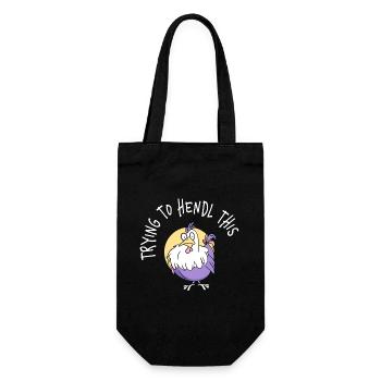 Trying To Hendl This Funny Dialect Saying - Gift Bag for Bottles - black - Front