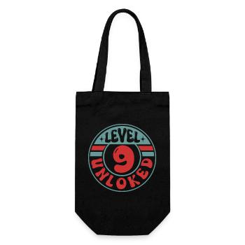Niveau 9 débloqué – Conception d’anniversaire de joueur - Sac à bouteille - noir - Devant