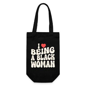 Proud Black Woman Identity Statement - Gift Bag for Bottles - black - Front