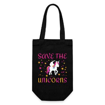 Sauvez les licornes - Sac à bouteille - noir - Devant