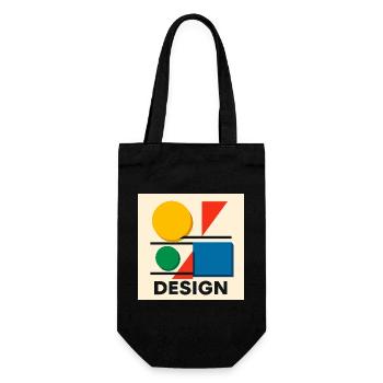 Geometry Bauhaus Colorful Composition - Gift Bag for Bottles - black - Front