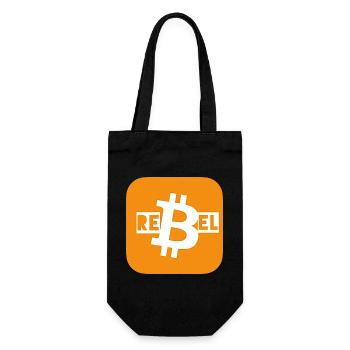 Bitcoin Rebel - Geschenkbeutel für Flaschen - Schwarz - Vorne