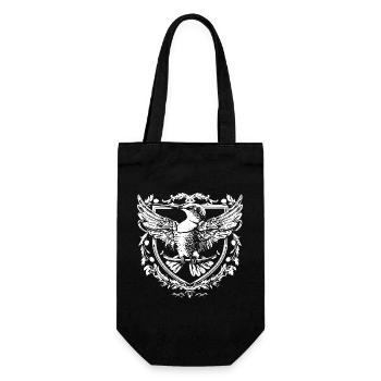 Eagle in heraldic style - Gift Bag for Bottles - black - Front