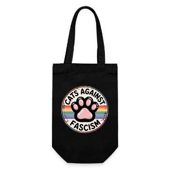 Chats contre le racisme - Produits dérivés antifascistes - Sac à bouteille - noir - Devant