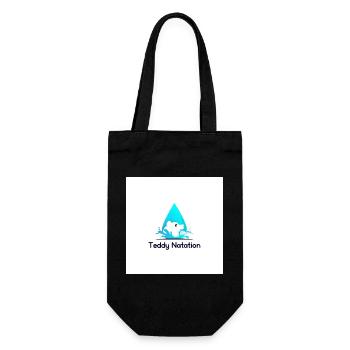 Teddy Bear and Wave Swim - Gift Bag for Bottles - black - Front