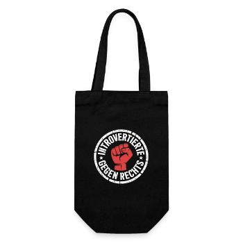 Introvertis contre droite - Produits dérivés antifascistes - Sac à bouteille - noir - Devant