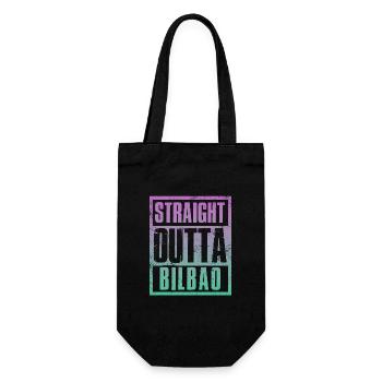 Straight outta Bilbao - Gift Bag for Bottles - black - Front