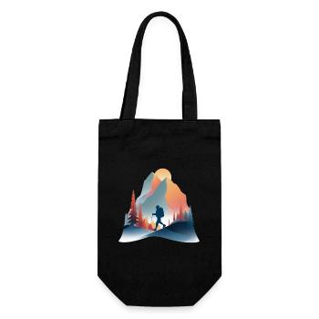 Randonnée en montagne – Respirer loin du bruit - Sac à bouteille - noir - Devant