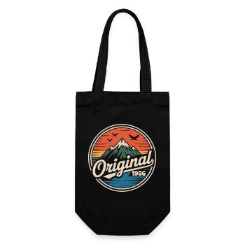 Originales Retro-Jubiläum von 1986 - Geschenkbeutel für Flaschen - Schwarz - Vorne