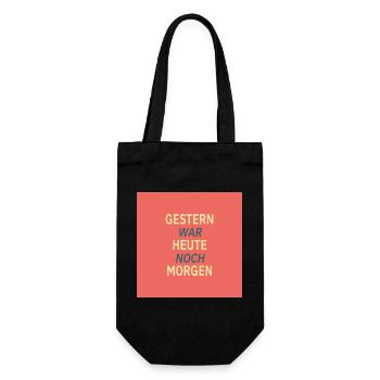 Yesterday was still tomorrow - Gift Bag for Bottles - black - Front
