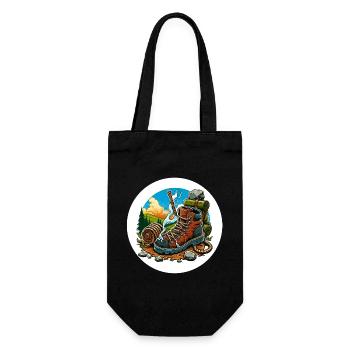 Smoking hiking boot - Gift Bag for Bottles - black - Front