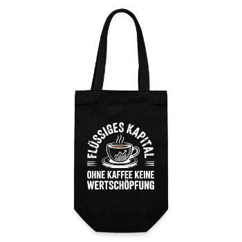 Liquid Capital - Funny Coffee Office Design - Gift Bag for Bottles - black - Front
