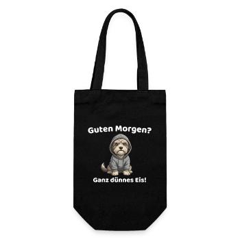 Guten Morgen Ganz dünnes Eis Hund - Gift Bag for Bottles - black - Front