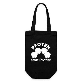 PATTES AU LIEU DE PROFITS, BIEN-ÊTRE ANIMAL ! ADOPTEZ NE FAITES PAS VOS ACHATS - Sac à bouteille - noir - Devant