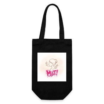 Courage ! Silhouette de femme graffite - Sac à bouteille - noir - Devant