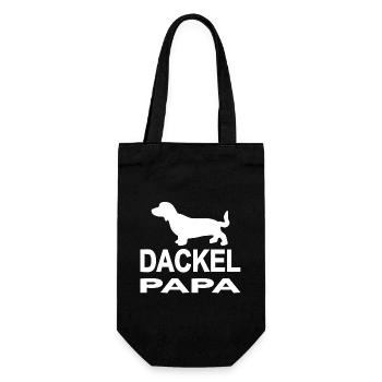 Dackel - Geschenkbeutel für Flaschen - Schwarz - Vorne