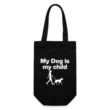 MY DOG IS MY CHILD! DOG LOVE DOG PARENTS WALK - Gift Bag for Bottles - black - Front