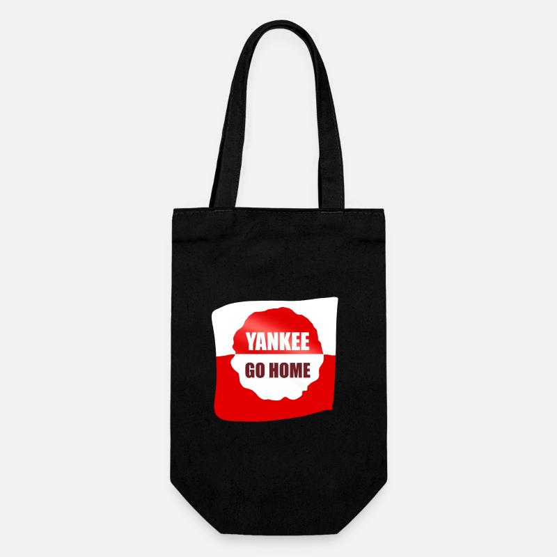 Logo contrastant Yankee Go Home - Sac à bouteille - noir