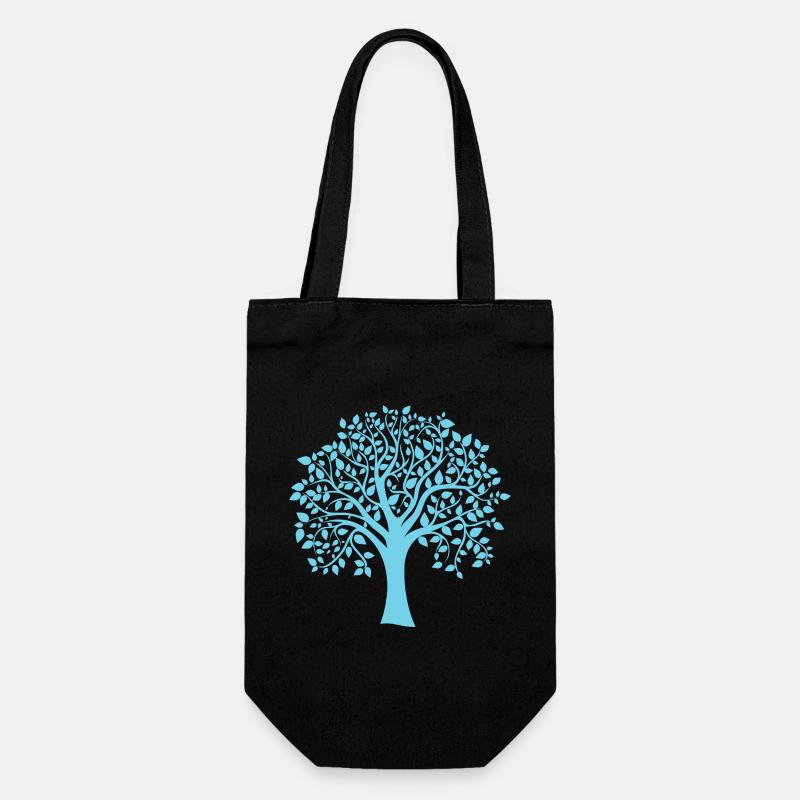 Icon Blue Jumbo Tree Print Silhouette - Geschenkbeutel für Flaschen - Schwarz