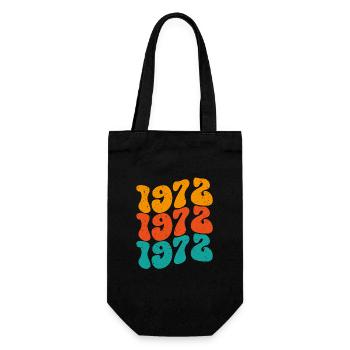 Vintage 1972 - Geschenkbeutel für Flaschen - Schwarz - Vorne