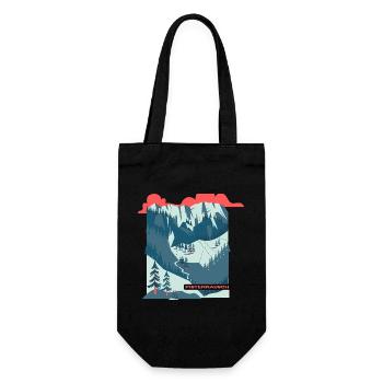 Illustration du paysage de la montagne Piste Rush - Sac à bouteille - noir - Devant