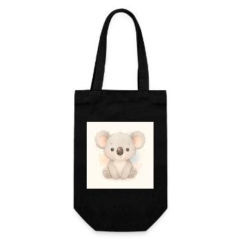 Kindermotiv_Koala - Geschenkbeutel für Flaschen - Schwarz - Vorne