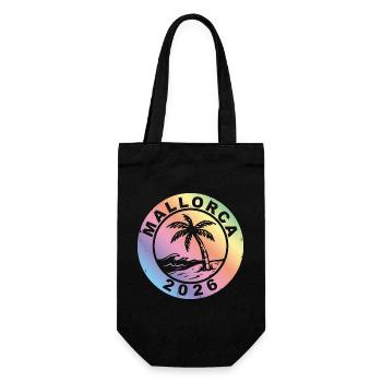 Mallorca 2026 Colorful - Gift Bag for Bottles - black - Front