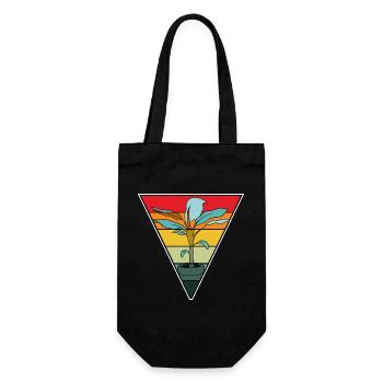 Vintage Plant Lover Plants Succulent Flower - Gift Bag for Bottles - black - Front