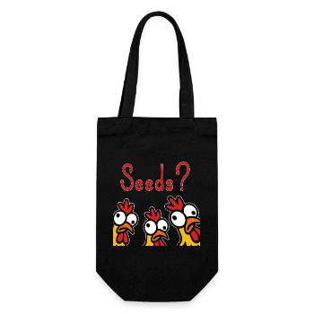 Crazy Chickens Eating Grains Hobby - Gift Bag for Bottles - black - Front
