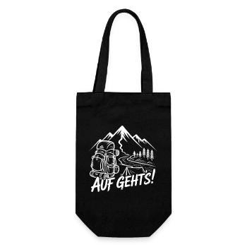 Mountain Adventure Hiking with a Backpack - Gift Bag for Bottles - black - Front