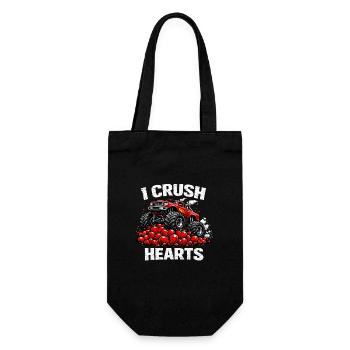  Valentines Day I Crush Hearts Monster Monster - Gift Bag for Bottles - black - Front