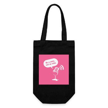 Be a Voice, Not an Echo - Geschenkbeutel für Flaschen - Schwarz - Vorne