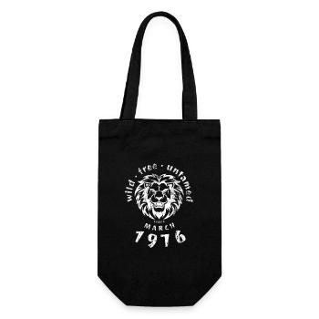50. Geburtstag Wild, free & untamed since 03/1976 - Gift Bag for Bottles - black - Front
