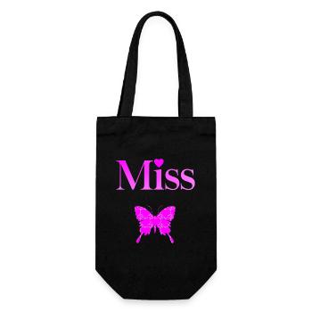 Miss Papillon Fushia - Gift Bag for Bottles - black - Front