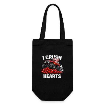  Valentines Day I Crush Hearts Axolotl Monster - Gift Bag for Bottles - black - Front