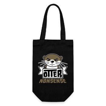Otter Nonsense Funny Pun Otter Love Saying - Gift Bag for Bottles - black - Front