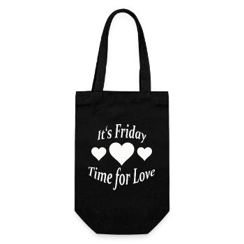 IT'S FRIDAY - Geschenkbeutel für Flaschen - Schwarz - Vorne