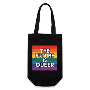 The Future is Queer - Pride Tee - Gift Bag for Bottles - black - Front